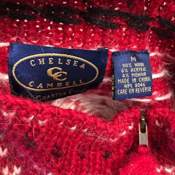 Vintage Chelsea Cambell for Charter Club Wool Mohair Heavy Sweater Women's M - Picture 5 of 13